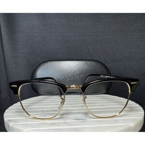 Authentic Ray-Ban Clubmaster Black Gold Glasses Frame - RB3016